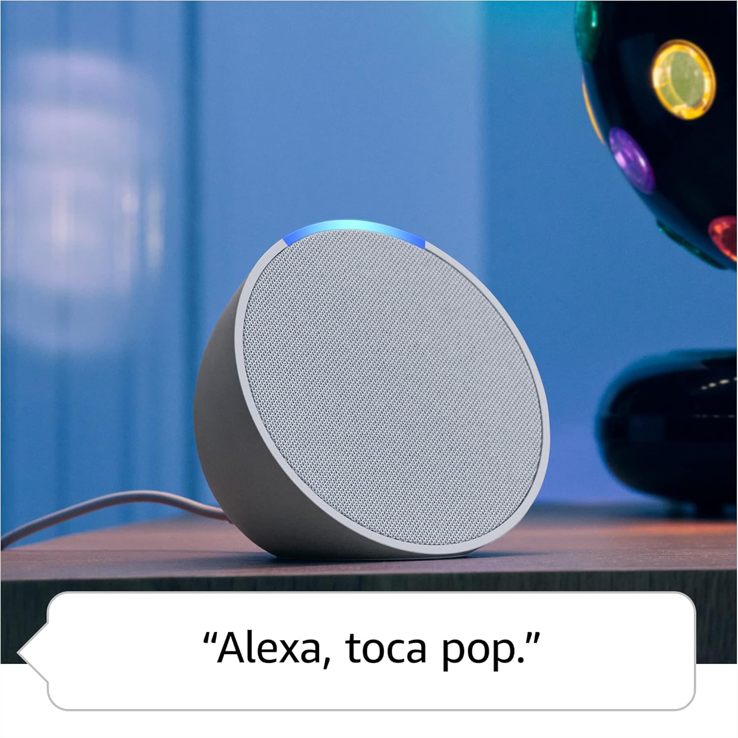 🔊 Echo Pop (Última geração) | Smart speaker compacto com som envolvente e Alexa | Cor Preta