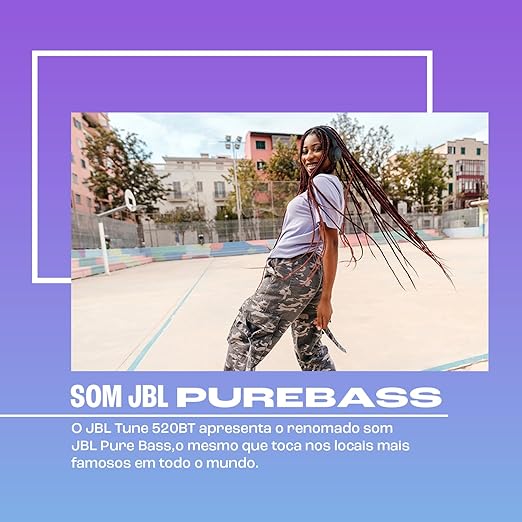 🎧 JBL Tune 520BT - Fone de Ouvido On Ear Bluetooth - Preto