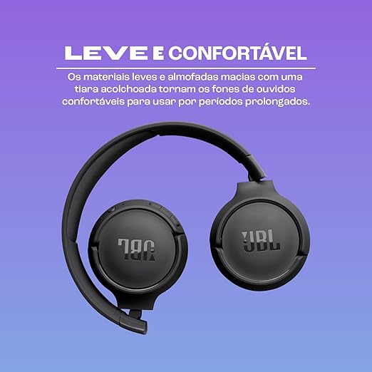 🎧 JBL Tune 520BT - Fone de Ouvido On Ear Bluetooth - Preto